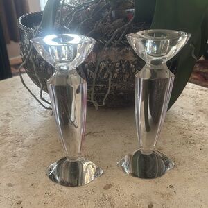 Bohemia Vintage crystal Elegant Candle Holders